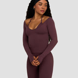 Elevate™ Sculpting Seamless V-Neck Top | Tamno ljubičasta