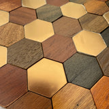 Hexad Dřevěný Mozaikový Stěnový Panel