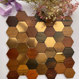 Hexad Dřevěný Mozaikový Stěnový Panel
