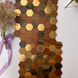 Hexad Dřevěný Mozaikový Stěnový Panel