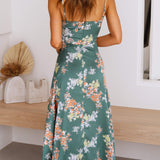 Dreamers Midi Haljina - Zelena Cvjetna