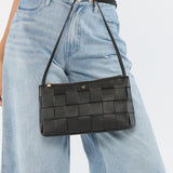 Portia Woven Shoulder Bag - Crna / Zlatna