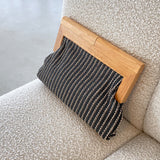 Zoey Tanak Stripe Drveni Okvir Clutch - Crna