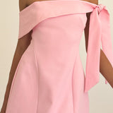 Halen Off Shoulder Mini Haljina - Roza