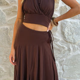 Taylin Halter Neck Top - Braon