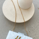 Gospođa Pearla Clutch - Bela/Zlatna