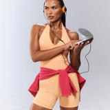 Elevate™ Sculpting Seamless Halterneck Top | Melon Ice