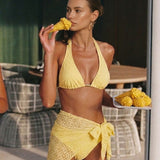 Žuti Džakardasti Bikini Set
