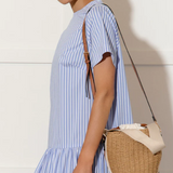 Cleo Woven Bucket Handbag - Prirodna / Braon