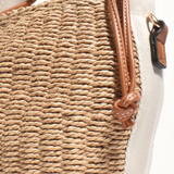 Cleo Woven Bucket Handbag - Prirodna / Braon