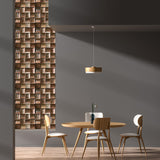 Mosaicová dřevěná stěna Weave Cube