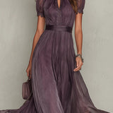 Ashley | Vintage elegantna maksi haljina od šifona