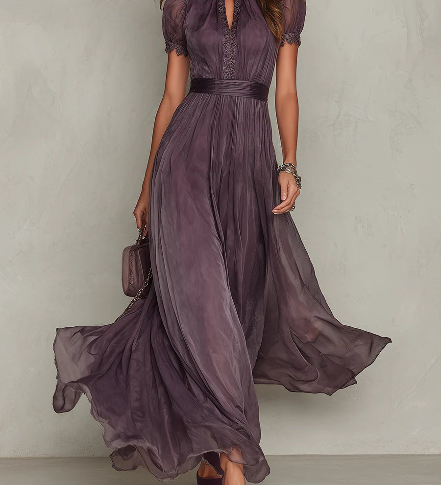 Ashley | Vintage elegantna maksi haljina od šifona
