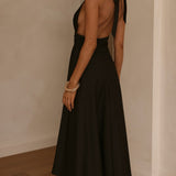 Kathy Halter Neck Maxi Haljina - Crna