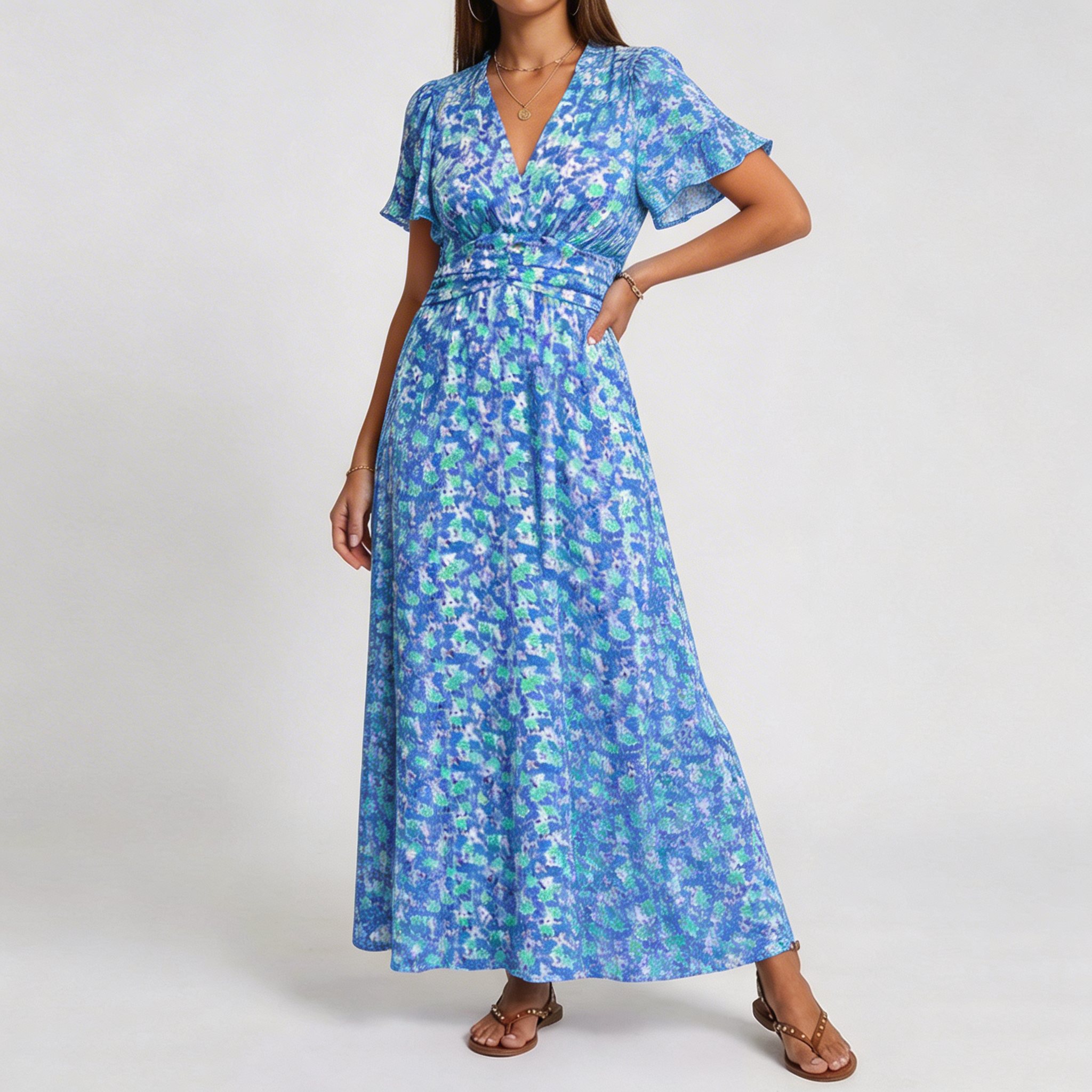 Natalie | Prikladna Maxi Haljina sa Printom