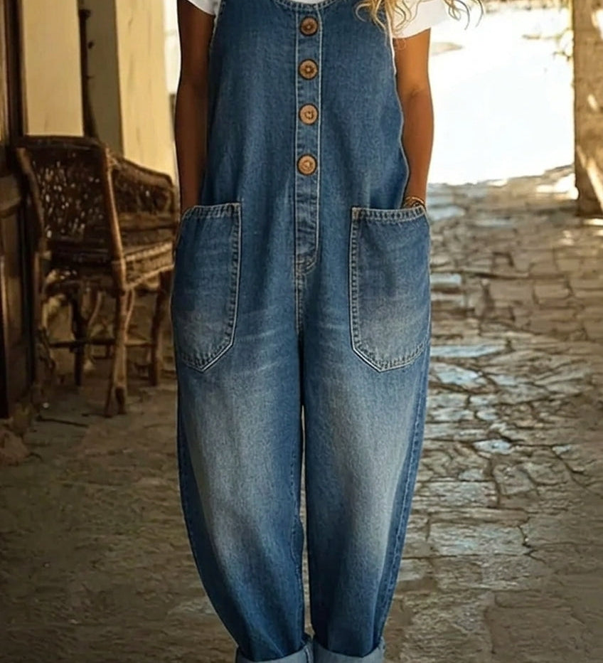Audra - Vintage Prani Pamuk Denim Tregerice