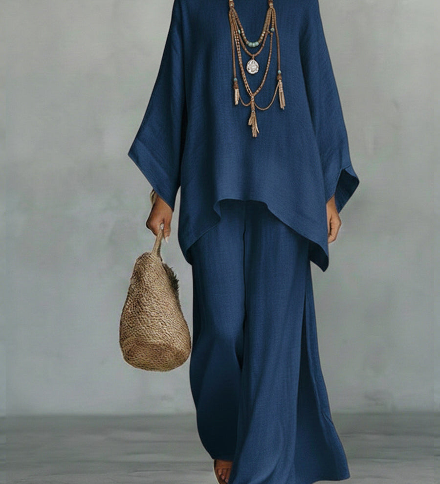 Celine | Elegantni laneni dvodelni set