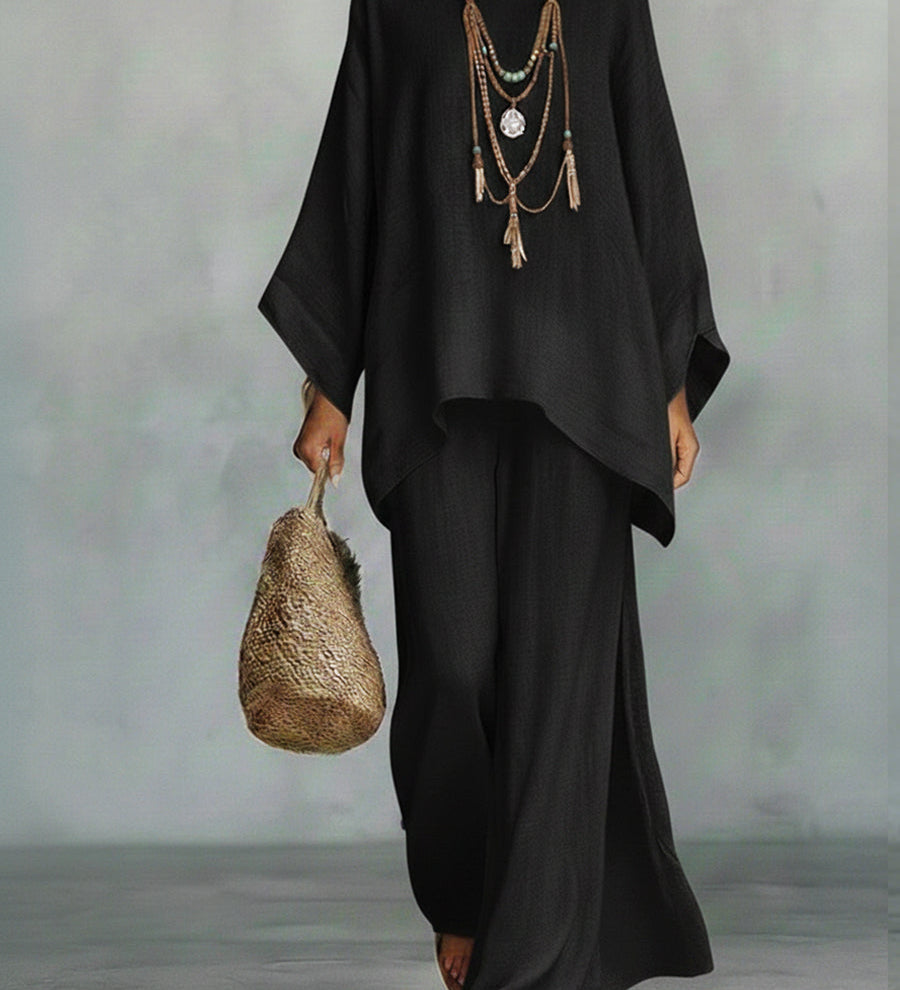 Celine | Elegantni laneni dvodelni set
