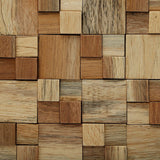 Dřevěný mozaikový panel na zeď