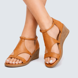 Wedge | Elegantne kožne udobne sandale
