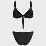 Crni O-Prsten Trougao Bikini Set