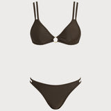 Bikini Set O-Prsten u Boji Kafe