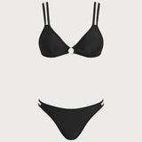 Crni O-Prsten Trougao Bikini Set