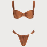 Bikini set sa čipkastim dekolteom od karamele