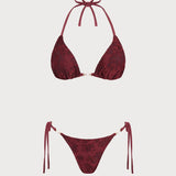 Bikini Set sa Teksturom u Boji Cigle