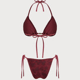 Bikini Set sa Teksturom u Boji Cigle