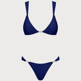 Kraljevsko Plavi Teksturisani Bikini Set