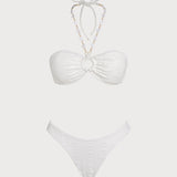 Beli Halter Džakard Bikini Set