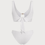 Bela U Oblik Izrezana Tankini Set