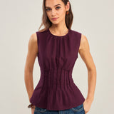 Ljubičasti Ruching Top