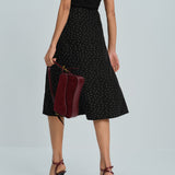 Crna Midi Suknja sa Pika