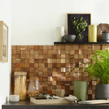 Mosaicový nástěnný panel Cubix Rue Wood